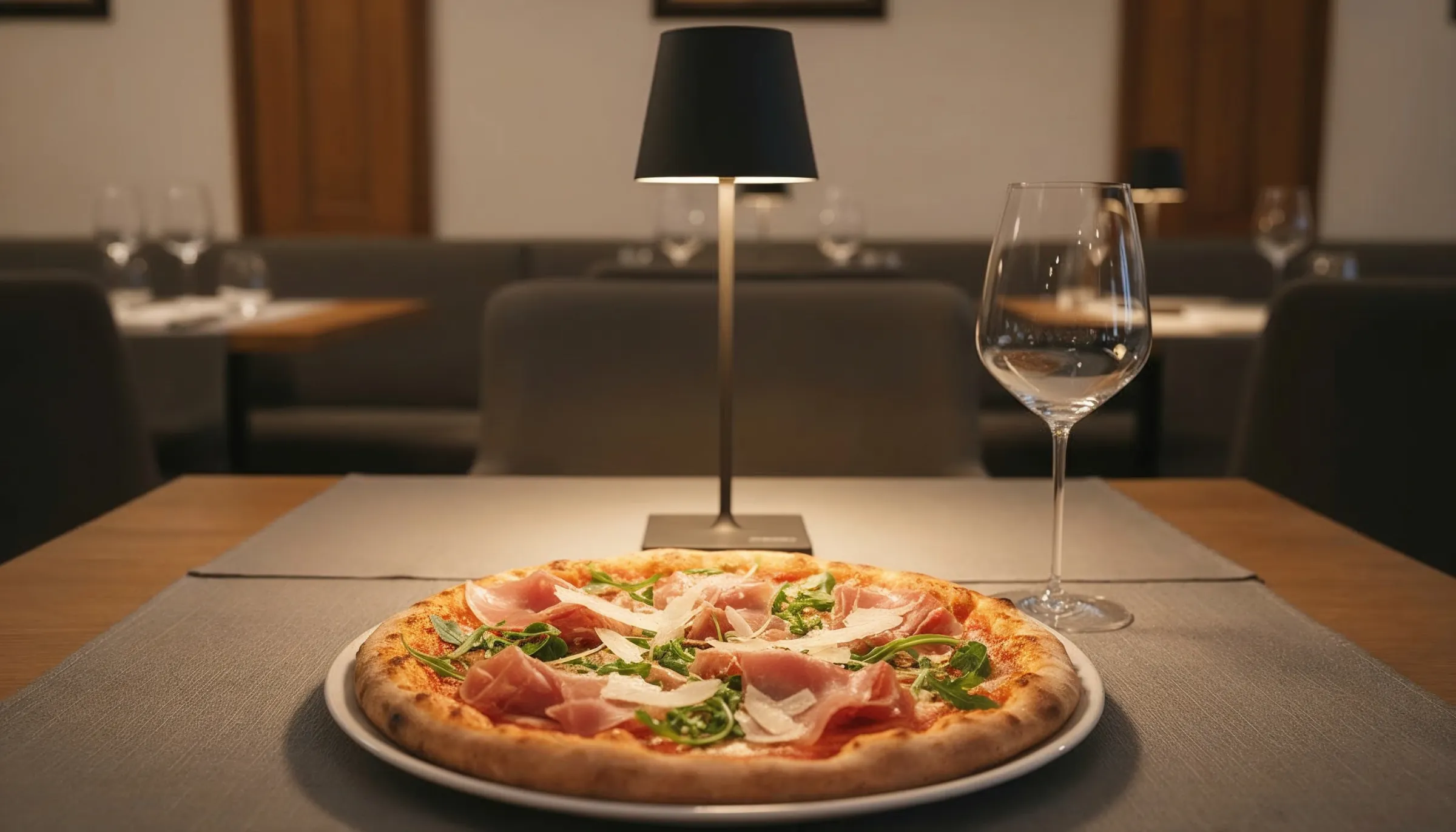 Stone-oven pizza prosciutto & arugula at Castello – Hotel Castel Ischgl